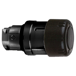ZB4BS427 - Black Ø30 mushroom pushbutton head Ø22 latching turn release