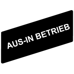 ZBY02267 - Marked legend 8 x 27 mm for legend holder 30 x 40 mm – AUS-IN BETRIEB