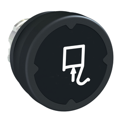 ZB4BC28040RA - Pushbutton head for harsh environment – black – with marking-legend rotated 90°