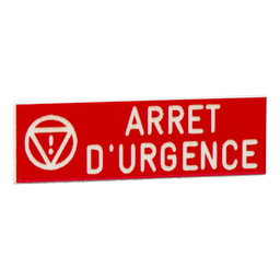 ZBY02130 - Marked legend 8 x 27 mm for legend holder 30 x 40 mm – ARRET D’URGENCE