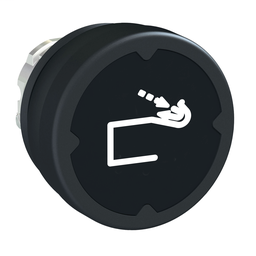 ZB4BC28056 - Pushbutton head for harsh environment – black – with marking-legend rotated 90°