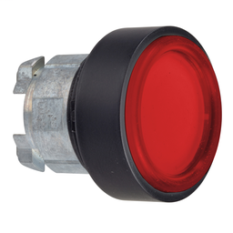 ZB4BP4837 - Red flush pushbutton head Ø22 spring return unmarked
