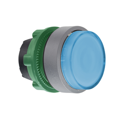ZB5AH63C0 - Blue projecting illum pushbutton head for integral LED cp grey