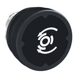 ZB4BC28041RA - Pushbutton head for harsh environment – black – with marking-legend rotated 90°
