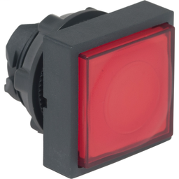 ZB5CW143 - Red square projecting illum pushbutton head Ø22 spring return for integral LED