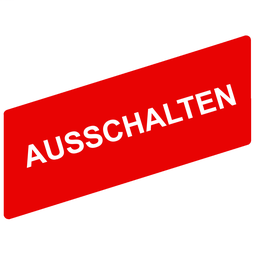 ZBY02232 - Marked legend 8 x 27 mm for legend holder 30 x 40 mm – AUSSCHALTEN