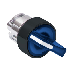 ZB4BK14637 - Blue illuminated selector switch head Ø22 2-position spring return