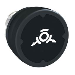 ZB4BC28042 - Pushbutton head for harsh environment – black – with marking