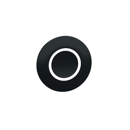 ZBA7232 - Black cap marked O for rectangular multiple-headed pushbutton Ø22