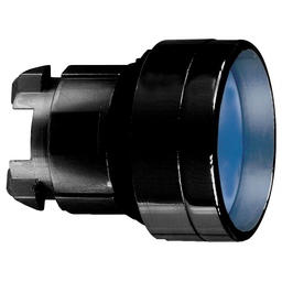 ZB4BA667 - Blue recessed pushbutton head Ø22 spring return unmarked