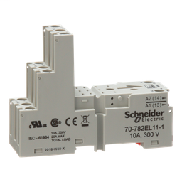 70-782EL11-1 - Socket, Legacy general purpose relay accessory, 3PDT, 10A, 300 V, 11 pins, lift terminals, locking plastic clip, 782 s