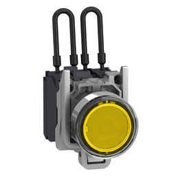 XB4BW28B5 - Push-to-test pilot light 24V Amber