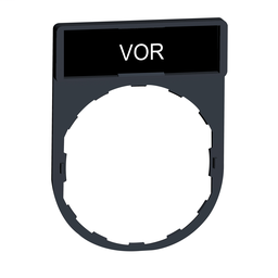 ZBY2205 - Legend holder 30 x 40 mm with legend 8 x 27 mm with marking VOR