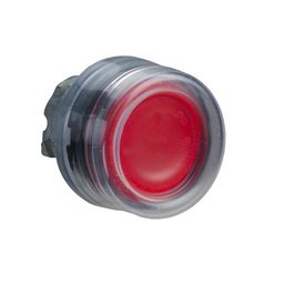 ZB4BW5437 - Red flush illuminated pushbutton head Ø22 spring return for integral LED