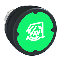 ZB4BC38003 - Pushbutton head for harsh environment – green – with marking
