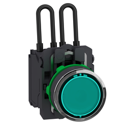 XB5AW23B5 - Push-to-test pilot light 24v green