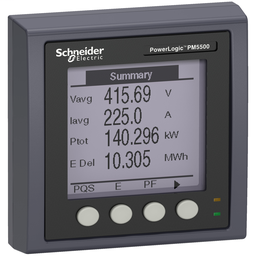METSEPM5563RD - PM5563 Meter, 2 ethernet, up to 63th H, 1,1M 4DI/2DO 52 alarms, w remote display