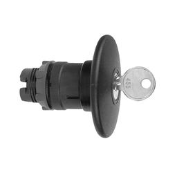 ZB5AS22 - Black Ø60 mushroom pushbutton head Ø22 latching key release