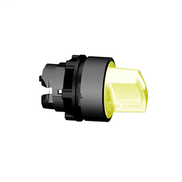 ZB5AK1553 - Orange illuminated selector switch head Ø22 3-position spring return