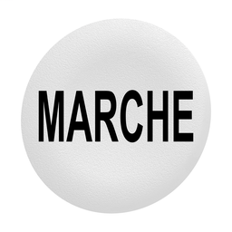 ZBAF142 - White plain cap MARCHE for flush mounted push button