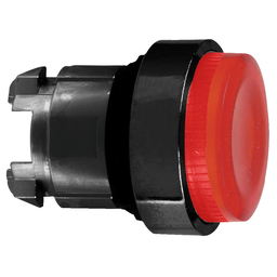 ZB4BW143S7 - Red projecting illuminated pushbutton head Ø22 spring return for integral LED
