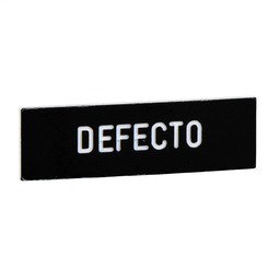 ZBY02434 - Marked legend 8 x 27 mm for legend holder 30 x 40 mm – DEFECTO