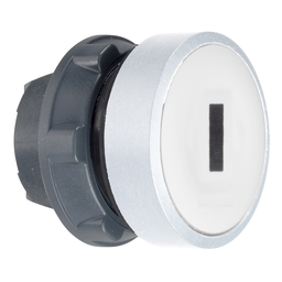 ZB5AA1C1 - White flush pushbutton head colour plated white