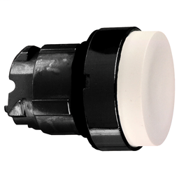 ZB4BH17 - White projecting pushbutton head Ø22 push-push unmarked