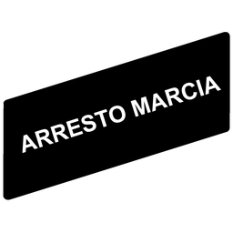 ZBY02666 - Marked legend 8 x 27 mm for legend holder 30 x 40 mm – ARRESTO-MARCIA