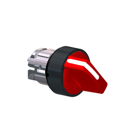 ZB4BK12437 - Red illuminated selector switch head Ø22 2-position stay put