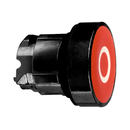 ZB4BA4327 - Red flush pushbutton head Ø22 spring return “O”