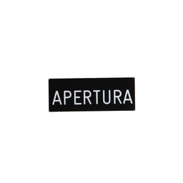 ZBY02613 - Marked legend 8 x 27 mm for legend holder 30 x 40 mm – APERTURA