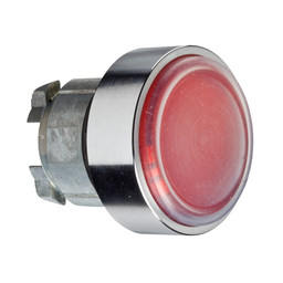 ZB4BA44 - Red flush pushbutton head Ø22 spring return unmarked