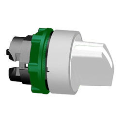 ZB5AD201C1 - White selector switch head 2 pos stay put cp white