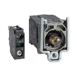 ZB4BW031 - Light block with body/fixing collar with BA9s incandesc. bulb 110…120V 1NO