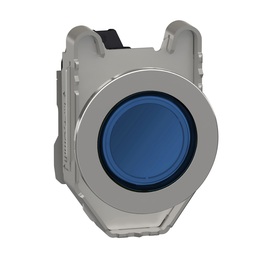 XB4FVM6 - Pilot light flush mounted, metal, blue, Ø30, plain lens with integral LED, 230…240 V AC