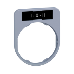 ZBYF2186C1 - Legend holder with i-o-ii marking for flush color plated white