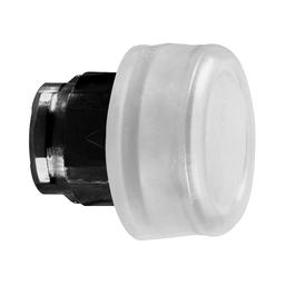 ZB4BP17 - White projecting pushbutton head Ø22 spring return unmarked