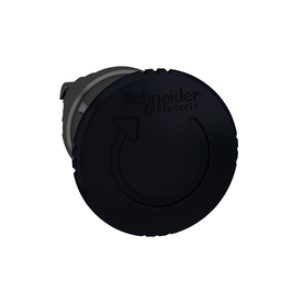 ZB4BS527 - Black Ø40 mushroom pushbutton head Ø22 latching turn release