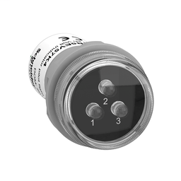 XB5EV57K4 - Pilot light 3 phases voltage, indicator with 3 LED, red, green, yellow, 400 V AC