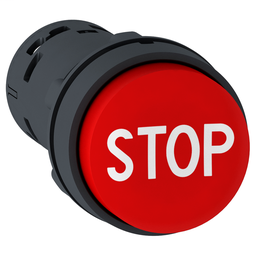 XB7NL4534 - PB – Proj Spring Rtn, red -NO+NC -White “STOP”