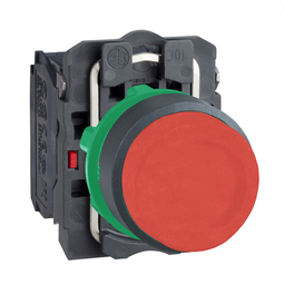 XB5AL45 - Red projecting complete pushbutton Ø22 unmarked