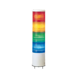 XVC4B4K - Monolithic tower light, red-orange-green-blue, 40mm, base mounting, steady, without buzzer, IP54, 24 V AC DC