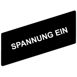 ZBY02226 - Marked legend 8 x 27 mm for legend holder 30 x 40 mm – SPANNUNG EIN