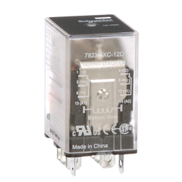 782XBXC-12D - Power relay, Legacy, 15A, DPDT, 12 VDC, clear cover