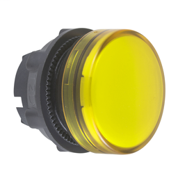 ZB5AV083 - Yellow pilot light head ø22 plain lens for integral led