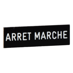 ZBY02166 - Marked legend 8 x 27 mm for legend holder 30 x 40 mm – ARRET-MARCHE