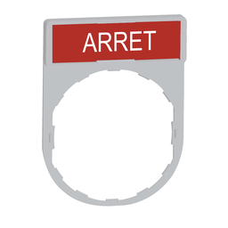 ZBY2104C1 - Legend holder with arret marking color plated white