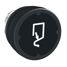 ZB4BC28014RA - Pushbutton head for harsh environment – black – with marking-legend rotated 90°