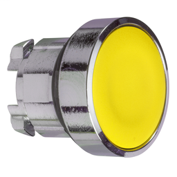 ZB5AW583 - Yellow flush illuminated pushbutton head Ø22 spring return for integral LED